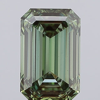 IGI Certified 3.01CTW Fancy Vivid Green Emerald-Cut VS1 Clarity Lab-Grown Diamond - Perfect for Engagement Rings, Ready to Ship, RJ2786