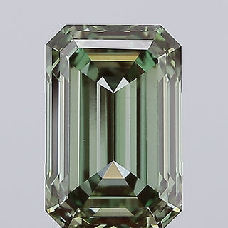 IGI Certified 3.03CTW Fancy Vivid Green Emerald-Cut VS1 Clarity Lab-Grown Diamond - Perfect for Engagement Rings, Ready to Ship, RJ2787