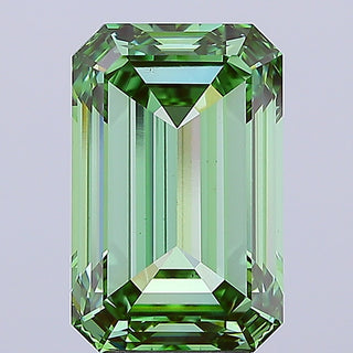 IGI Certified 7.01CTW Fancy Intense Green Emerald-Cut VS1 Clarity Lab-Grown Diamond - Perfect for Engagement Rings, Ready to Ship, RJ2874
