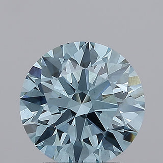 IGI Certified 2.52 CTW Fancy Vivid Blue Round Brilliant Cut Lab-Grown Diamond - VS2 Clarity, Ready to Ship, Perfect Gift for Her, RMD76