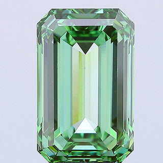 IGI Certified 10.00CTW Fancy Vivid Green Emerald-Cut VS1 Clarity Lab-Grown Diamond - Perfect for Engagement Rings, Ready to Ship, RJ3087