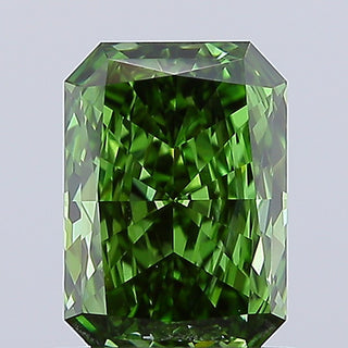 IGI Certified 1.02CTW Fancy Vivid Green Emerald Cut SI2 Clarity Lab-Grown Diamond – Ideal for Engagement Rings, Ready to Ship, RJ3064