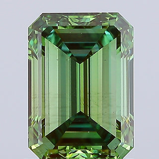 IGI Certified 1.49CTW Fancy Vivid Green Emerald Cut Lab-Grown Diamond, VS2 Clarity – Ideal for Engagement Rings, Ready to Ship, RJ3065