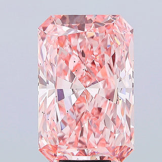 In Stock IGI Certified 8.05CTW Fancy Vivid Pink SI1 Clarity Radiant Cut Lab Grown Diamond Loose For Engagement Ring, Ready To Ship, RJ3003