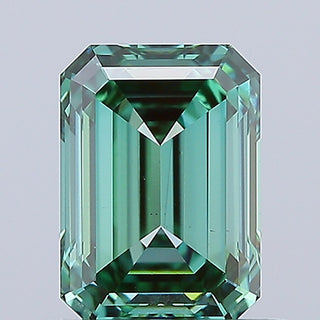 IGI Certified 1.05CTW Fancy Vivid Green Emerald Cut Lab-Grown Diamond, VS1 Clarity – Ideal for Engagement Rings, Ready to Ship, RJ3241