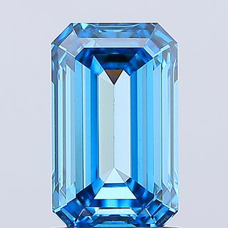 IGI Certified 2.05CTW Fancy Vivid Blue Emerald-Cut VVS2 Clarity Lab-Grown Diamond - Perfect for Engagement Rings, Ready to Ship, MD197