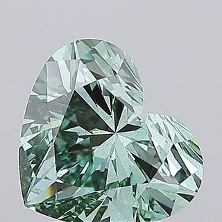 IGI Certified 3.03CT Fancy Vivid Green Heart Shaped Lab-Grown Diamond – SI1 Clarity, Perfect for Engagement Rings, Ready to Ship, RJ3263