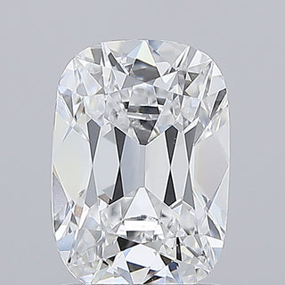 IGI Certified 2.05CTW Old Miner Cushion Shaped D/VVS2 Clarity Lab-Grown Diamond - Perfect for Engagement Rings, Ready to Ship, RJ3201