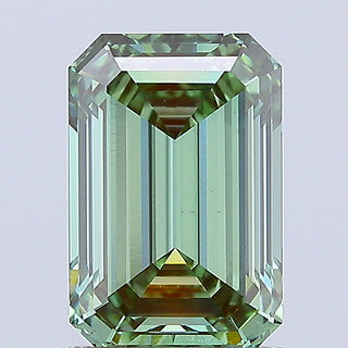 IGI Certified 1.44CTW Fancy Vivid Green Emerald Cut Lab-Grown Diamond, VS1 Clarity – Ideal for Engagement Rings, Ready to Ship, MD209