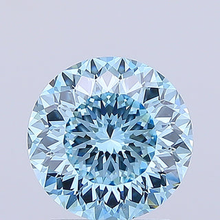 IGI Certified 2.03CT Portuguese Cut Vivid Blue Lab-Grown Solitaire Diamond–VS1 Clarity, Perfect for Wedding Ring, Gift for Her – RJ3235