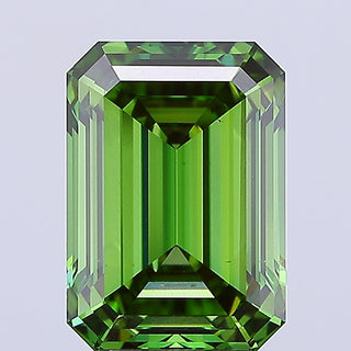 IGI Certified 5.29CTW Fancy Vivid Green Emerald-Cut VS2 Clarity Lab-Grown Diamond - Perfect for Engagement Rings, Ready to Ship, TV5700-C