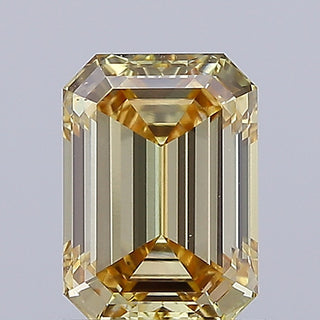 IGI Certified 1.00CTW Light Brownish Yellow Emerald Cut Lab-Grown Diamond, VS1 Clarity – Ideal for Engagement Rings, Ready to Ship, MD233