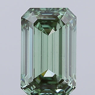 IGI Certified 1.50CTW Fancy Vivid Green Emerald Cut Lab-Grown Diamond, VS2 Clarity – Ideal for Engagement Rings, Ready to Ship, RMD237