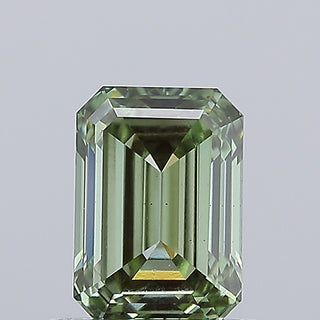 IGI Certified 1.00CTW Fancy Vivid Green Emerald Cut Lab-Grown Diamond, VS1 Clarity – Ideal for Engagement Rings, Ready to Ship, MD245