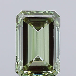 IGI Certified 1.50CTW Fancy Vivid Green Emerald Cut Lab-Grown Diamond, VS1 Clarity – Ideal for Engagement Rings, Ready to Ship, MD247