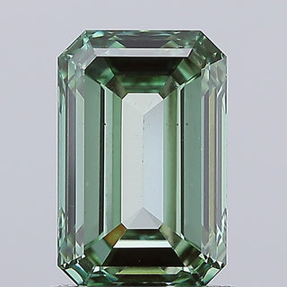 IGI Certified 1.50CTW Fancy Vivid Green Emerald Cut Lab-Grown Diamond, VS1 Clarity – Ideal for Engagement Rings, Ready to Ship, MD246