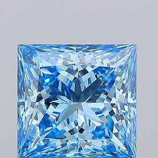 IGI Certified 2.05CT Princess Cut Vivid Blue Lab-Grown Diamond–VVS2 Clarity, Perfect for Wedding Ring, Gift for Her – LG697684