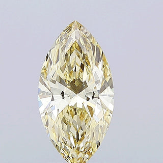 IGI Certified 3.02CTW Intense Yellow Marquise Shape VS2 Clarity Lab Grown Diamond For Engagement Ring, Gift For Her, Ready To Ship, LG697307