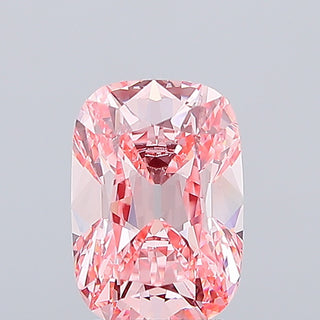 IGI Certified 3.05CTW Cushion Fancy Vivid Pink VVS2 Clarity Lab Grown Diamond For Engagement Ring - Ready to Ship, Gift for Her, LG697994