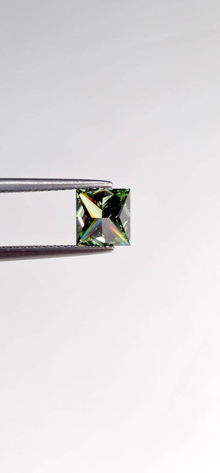 IGI Certified 2.00CTW Fancy Vivid Green/VVS2 Princess Cut Lab Grown Diamond Loose For Engagement Ring, Gift For Her, Ready To Ship, TV2984-C