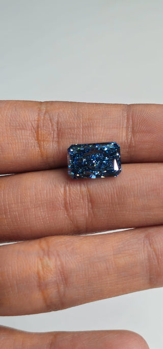 In Stock IGI Certified 3.80CTW/11.55mm FVB/VVS2 Radiant Cut Lab Grown Diamond Loose For Engagement Ring Gift For Her