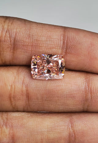 Cushion Shaped Lab Grown Diamond Loose For Engagement Ring IGI Certified 4.03Carats/11.11mm/Fancy Vivid Pink/VS1 Ready