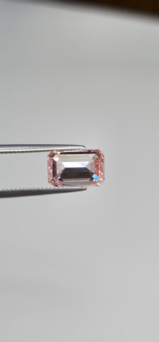5.06 CTW Pink Emerald Cut IGI Certified 12.13mm/VVS2 Lab Grown Diamond Loose For Engagement Ring Gift For Her Ready