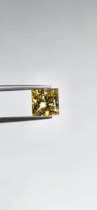 4.06 CTW Stunning Yellow Princess Cut Lab-Grown Diamond - IGI Certified 8.66mm VS2 Clarity Ready to Ship Perfect Gift