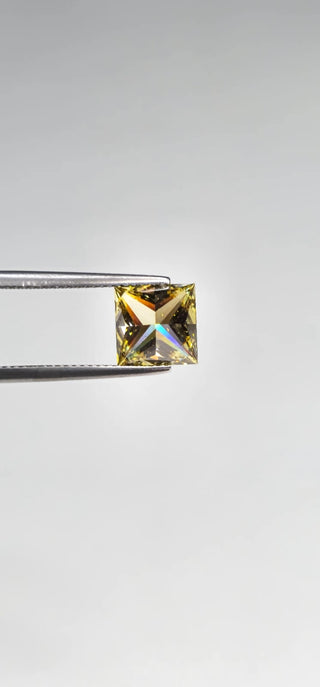 4.06 CTW Stunning Yellow Princess Cut Lab-Grown Diamond - IGI Certified 8.66mm VS2 Clarity Ready to Ship Perfect Gift