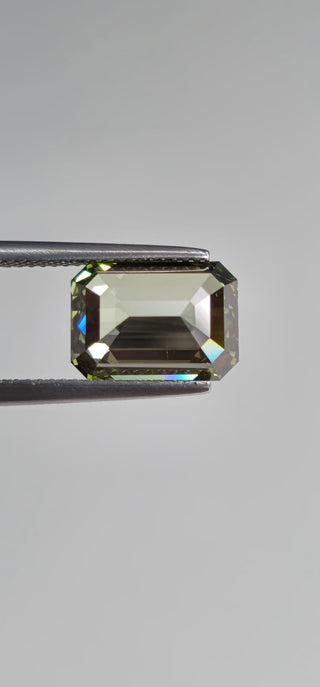IGI Certified 6.76 CTW Green Emerald Cut Lab-Grown Diamond - VVS2 Clarity 6.64mm Loose Stone Ready to Ship Perfect Gift