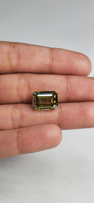 IGI Certified 6.76 CTW Green Emerald Cut Lab-Grown Diamond - VVS2 Clarity 6.64mm Loose Stone Ready to Ship Perfect Gift
