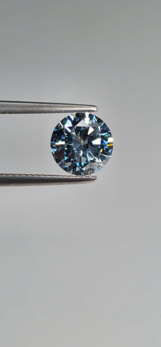 IGI Certified 2.25 CTW Stunning Blue Round Brilliant Cut Lab-Grown Diamond - 8.49mm VS1 Clarity Ready to Ship Perfect
