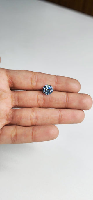 IGI Certified 2.25 CTW Stunning Blue Round Brilliant Cut Lab-Grown Diamond - 8.49mm VS1 Clarity Ready to Ship Perfect