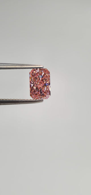 IGI Certified 1.76CTW Pink Radiant Cut VVS2 Lab-Grown Diamond–8.56mm Stunning for Engagement Rings Ready to Ship