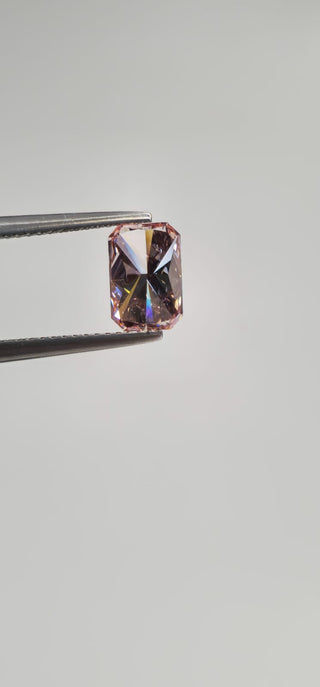 IGI Certified 1.76CTW Pink Radiant Cut VVS2 Lab-Grown Diamond–8.56mm Stunning for Engagement Rings Ready to Ship
