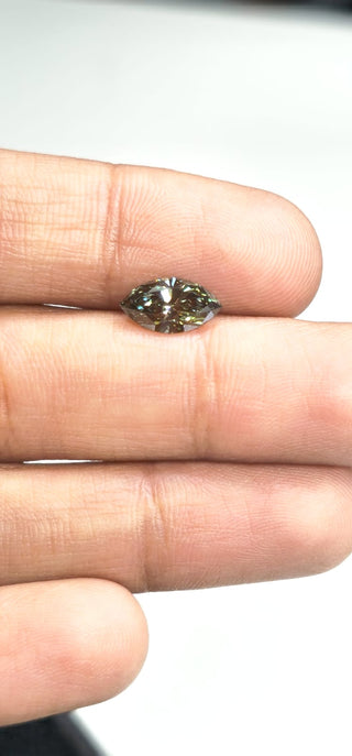 IGI Certified 1.00CTW Green Marquise Shaped Lab-Grown Diamond VS1 Clarity Perfect for Engagement Rings Ready to Ship