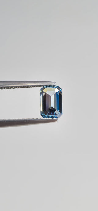 IGI Certified 1.03CTW Blue Emerald-Cut VS1 Clarity Lab-Grown Diamond – Perfect for Engagement Rings Ready to Ship Gift