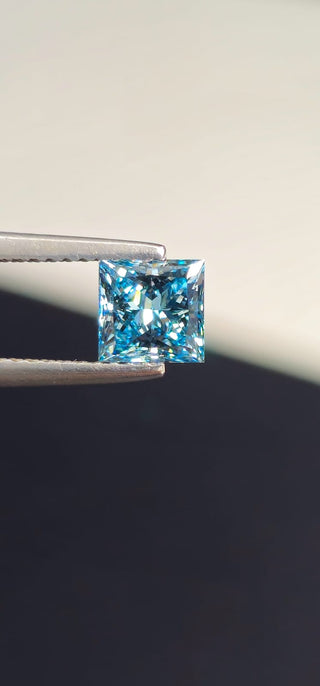 IGI Certified 1.06CTW Blue Princess-Cut VVS2 Lab-Grown Diamond–Perfect for Engagement Rings Ready to Ship Stunning Gift