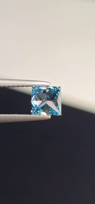 IGI Certified 1.06CTW Blue Princess-Cut VVS2 Lab-Grown Diamond–Perfect for Engagement Rings Ready to Ship Stunning Gift