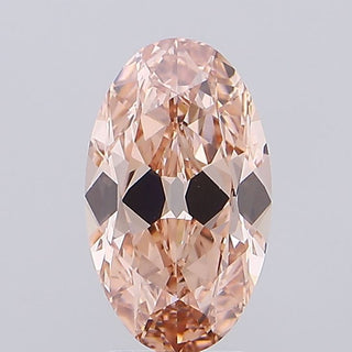 IGI Certified 3.04CTW Light Fancy Brown Moval Shaped VS1 Clarity Lab-Grown Diamond - Perfect for Engagement Rings, Ready to Ship, LG81