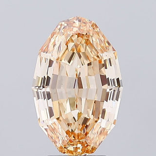 IGI Certified 3.61CTW Light Orangy Brown Oval Step Cut VS1 Clarity Lab-Grown Diamond - Perfect for Engagement Rings, Ready to Ship, LG80