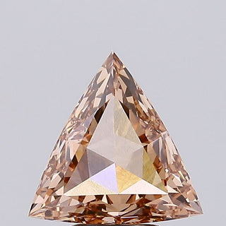 IGI Certified 3.40CTW/10.89mm Fancy Brown VS1 Clarity Triangular Mixed Cut Lab Grown Diamond Loose For Engagement Ring, Ready To Ship, LG75