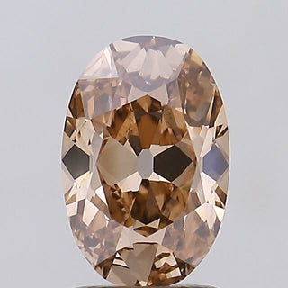 IGI Certified 1.28CTW Fancy Brown Moval Shaped VVS2 Clarity Lab-Grown Diamond - Perfect for Engagement Rings, Ready to Ship, LG93