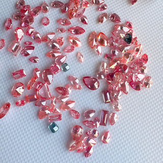 Loose Pink Lab Created Oval Cut Diamond, Drilled/Undrilled/14k Gold Connector Charm 3mm To 7mm Pink CVD Lab Grown Diamond, LG62