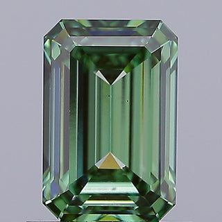 1.09ct IGI Certified Green Emerald Cut Lab Diamond | VS1 Clarity | 7.17mm Loose Stone | Engagement Ring Ready | Gift
