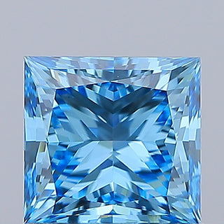 IGI Certified 1.25CTW Blue Princess Cut VVS2 Clarity Lab-Grown Diamond – Perfect for Engagement Rings Ready to Ship