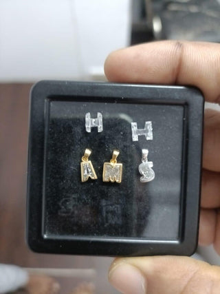 Lab Grown Diamond Alphabet & Number Charms Jewelry Making Supplies 8mm/A–Z/0-9 Letters/Numerals for Custom Name Jewelry 1 Piece, LG38