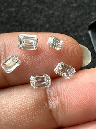 3mm to 6.5mm/0.10 To 0.75 Carat Lab Grown Emerald Cut Diamond Loose VS/EF Emerald Brilliant Cut CVD Diamond For Jewelry