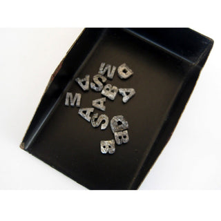 1 Piece 4mm Monogram Initials Personalised Diamond Jewelry, Natural Raw Rough Laser Cut Diamond, Personalised jewelry, Name Necklace