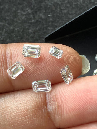 3mm to 6.5mm/0.10 To 0.75 Carat Lab Grown Emerald Cut Diamond Loose VS/EF Emerald Brilliant Cut CVD Diamond For Jewelry